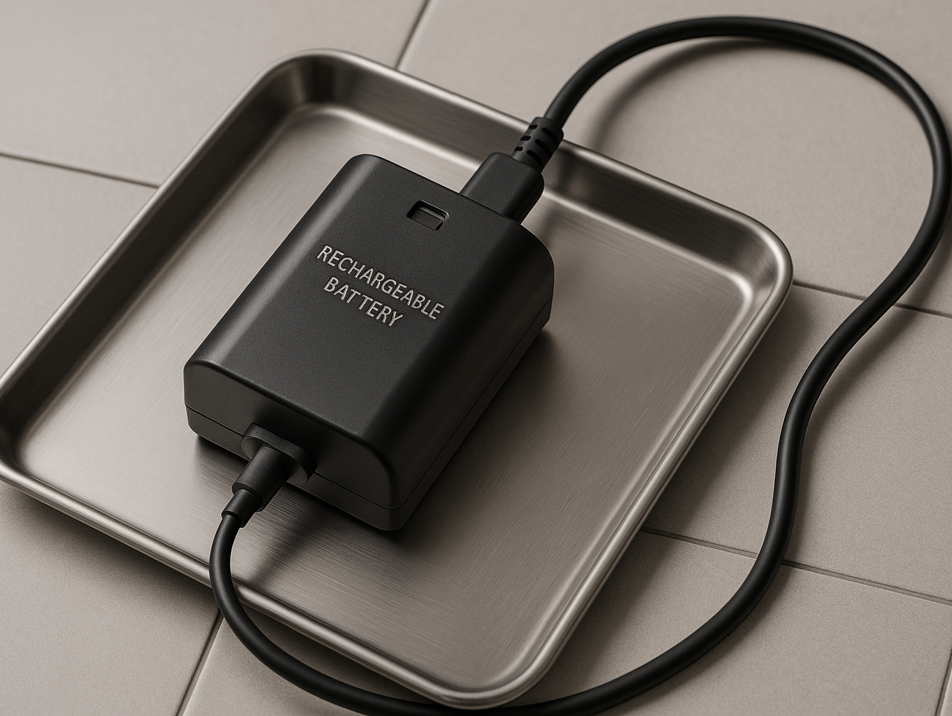 Ein Akku auf einem tablet