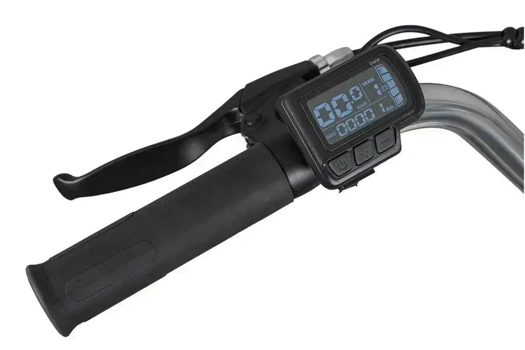 Detailaufnahme des Schalthebels des ROVER Cruise E-Bike CLR 707.
