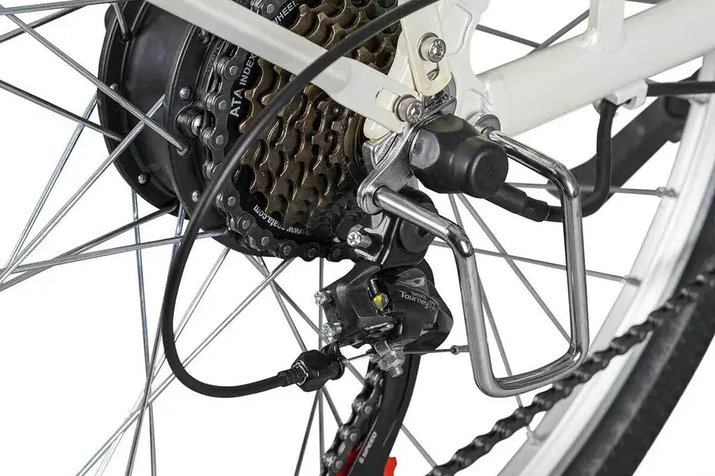 Detailaufnahme des Lenkerbereichs des ROVER Cruise E-Bike CLR 707 mit digitalem Display.