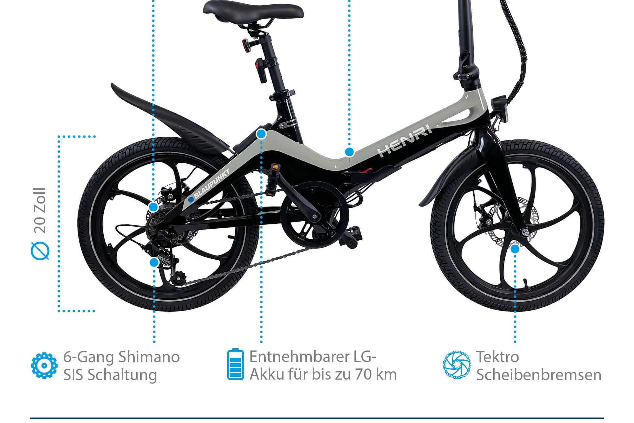 Blaupunkt Henri E-Bike - Zuverlässiges und komfortables E-Bike für den täglichen Gebrauch