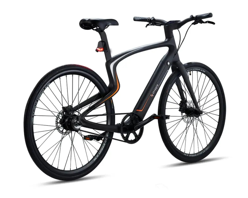 Urtopia Carbon 1, Schrägansicht, zeigt die moderne Geometrie und die effiziente Bauweise