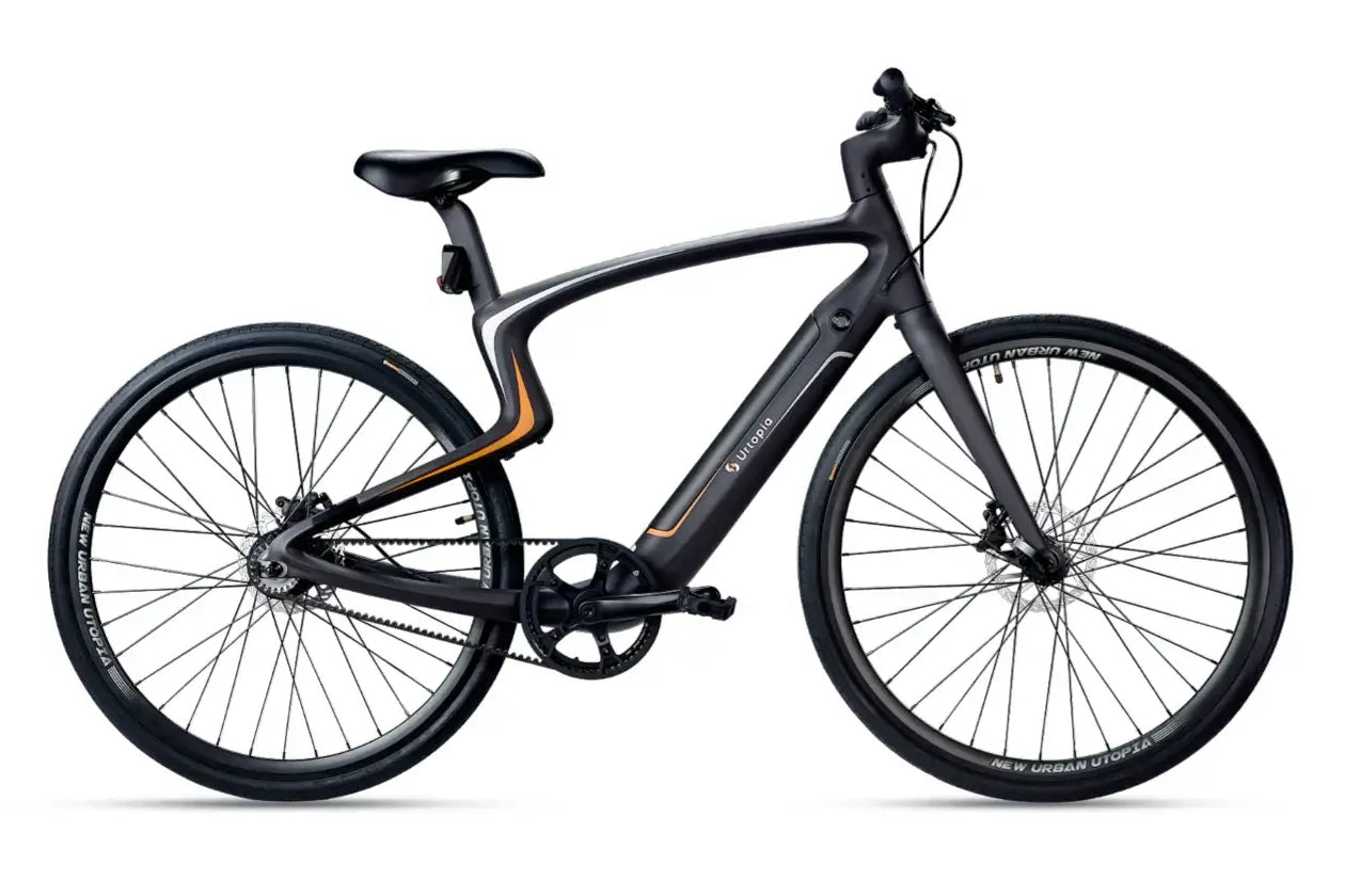 Urtopia Carbon 1, Seitenansicht mit leichtem Carbonrahmen und aerodynamischem Design