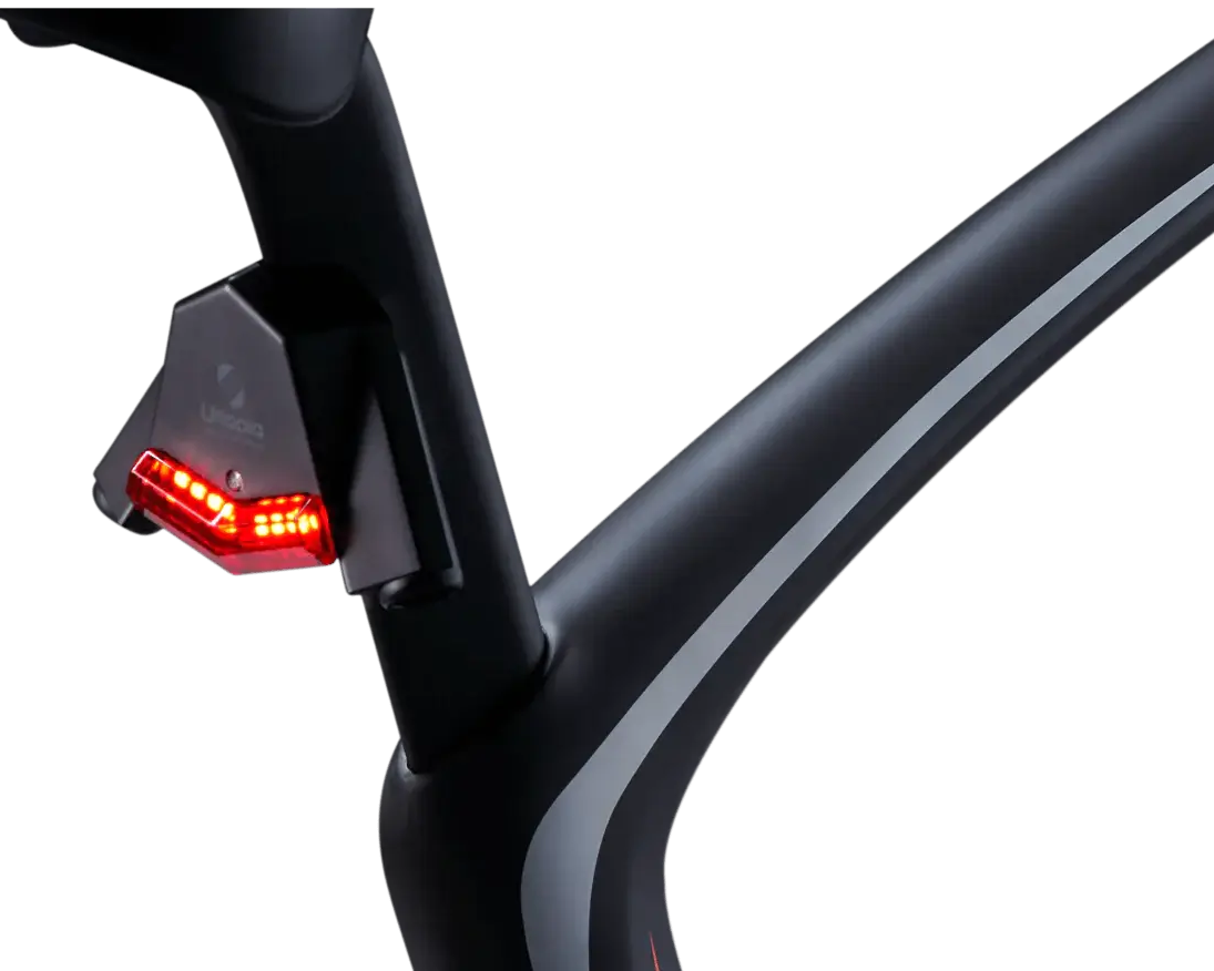 Urtopia Carbon 1, Detailaufnahme des Rahmens mit integriertem Sattel für optimale Ergonomie