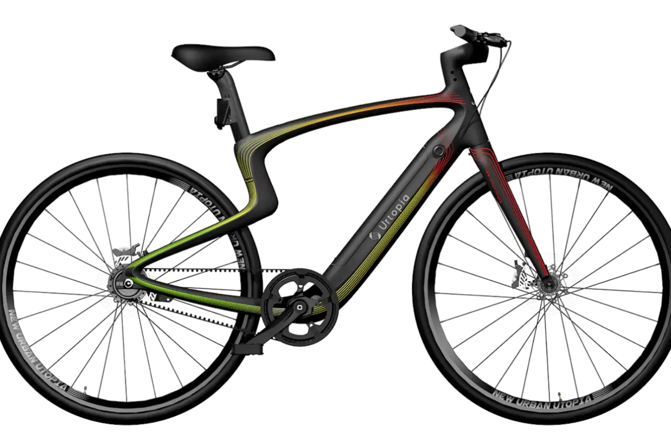 Urtopia Carbon 1, Seitenansicht mit leichtem Carbonrahmen und aerodynamischem Design