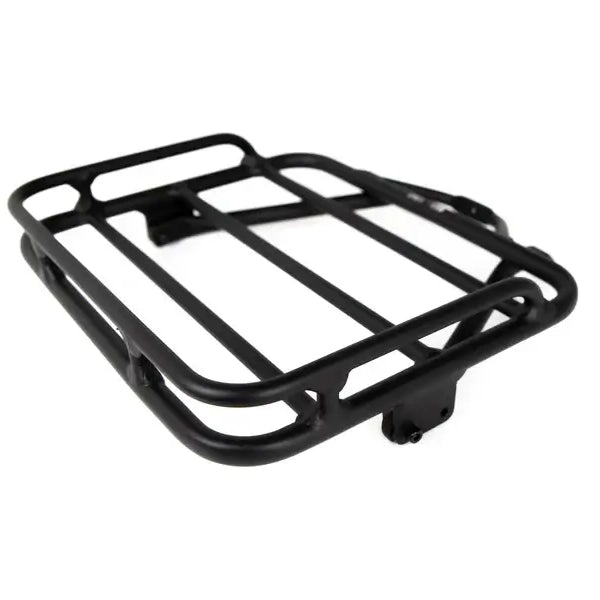 Keskin Frontgepäckträger, Schrägansicht mit breiter Fläche für sichere Befestigung von Gepäck