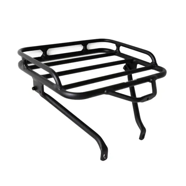 Keskin Frontgepäckträger, Seitenansicht, robustes Design für die Montage am Lenker, ideal für den Transport von kleineren Lasten