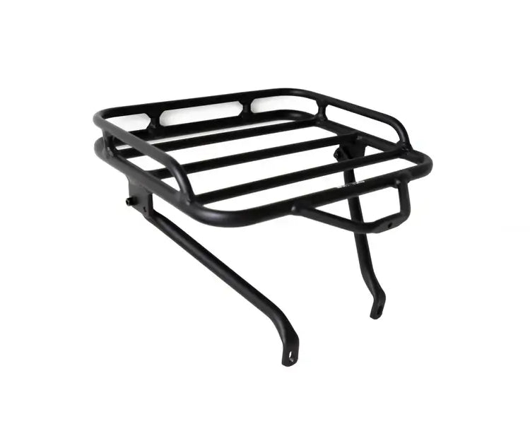 Keskin Frontgepäckträger, Seitenansicht, robustes Design für die Montage am Lenker, ideal für den Transport von kleineren Lasten