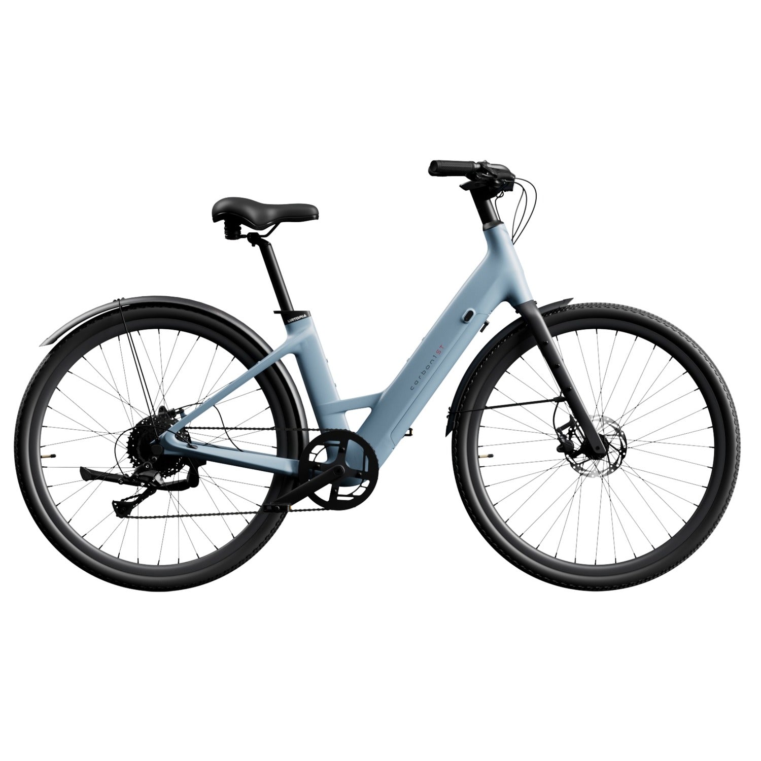 Urtopia Carbon 1 ST in Blau, Seitenansicht mit Tiefeinstieg