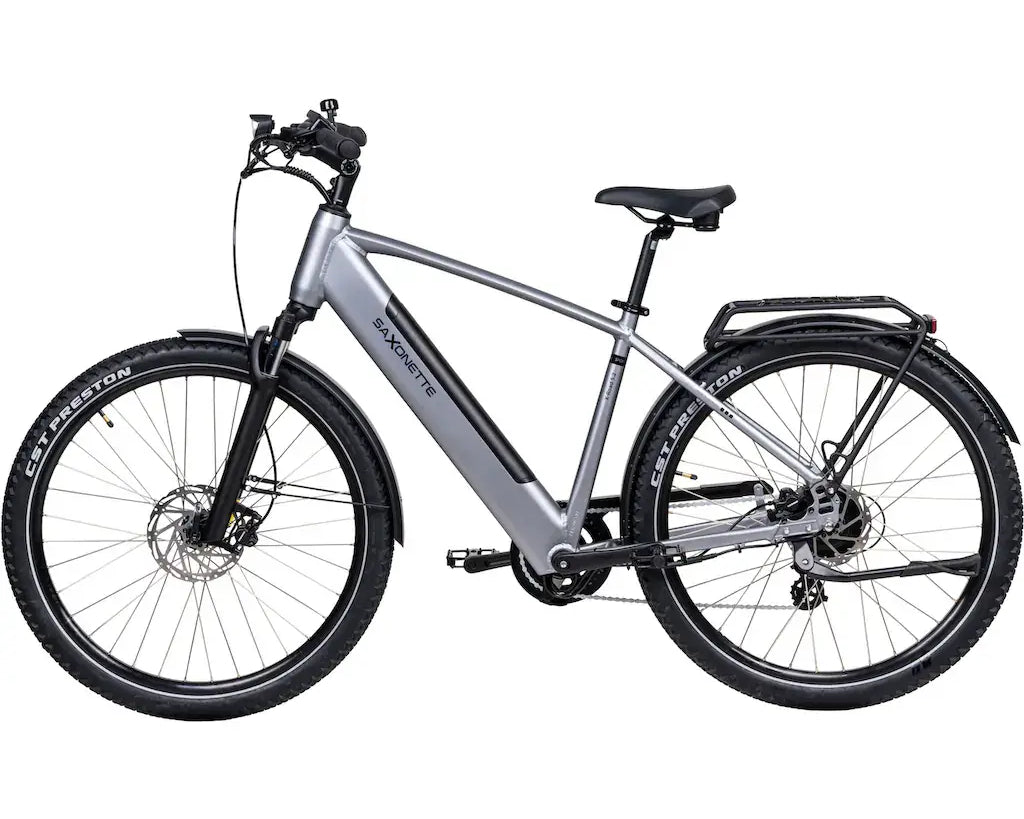 Saxonette X-ROAD 5.2 Trekking E-Bike – Vorderrad mit Federgabel und Scheibenbremse