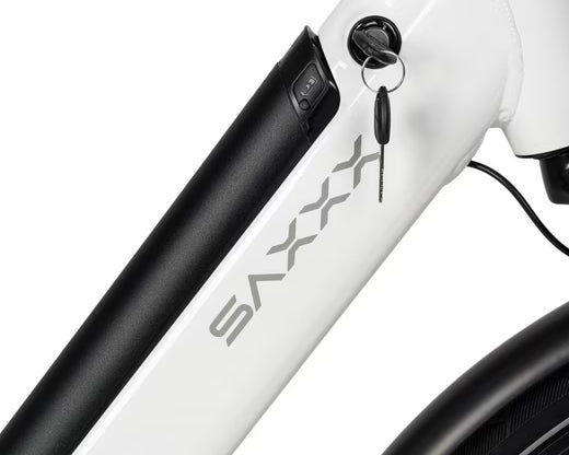 Detailansicht des Akkus am Saxxx Comfort Sport EASY E-Bike