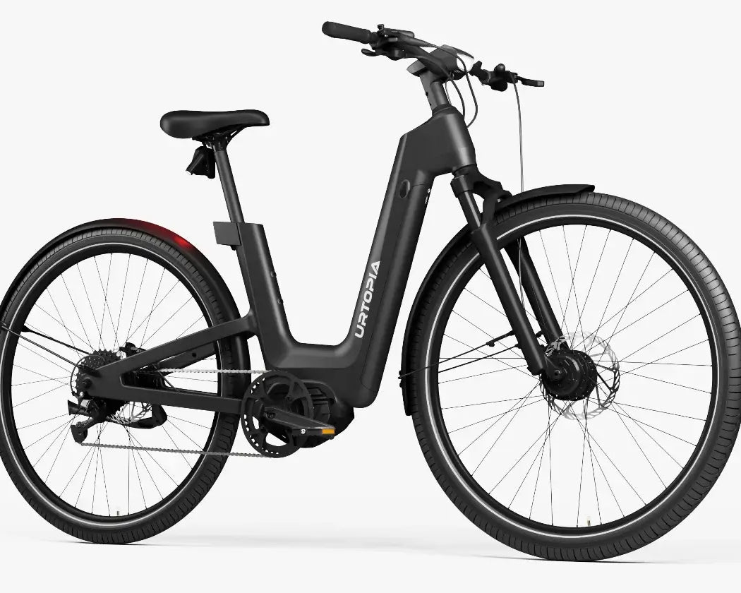 Urtopia Fusion E-SUV, Vorderansicht mit breiten Reifen und sportlicher Geometrie