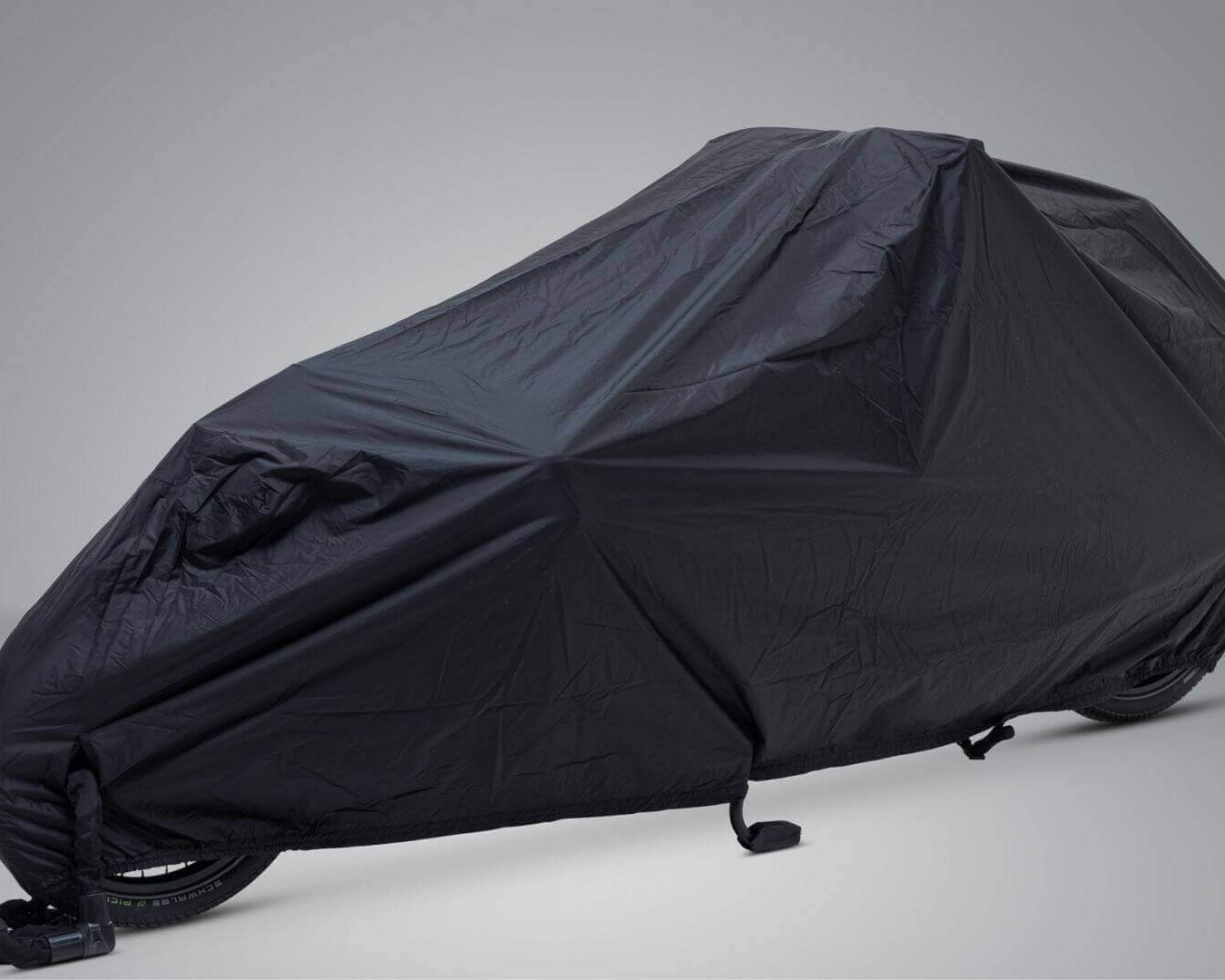 VIA Radgarage – seitliche Ansicht mit wasserdichter Abdeckung für Fahrräder