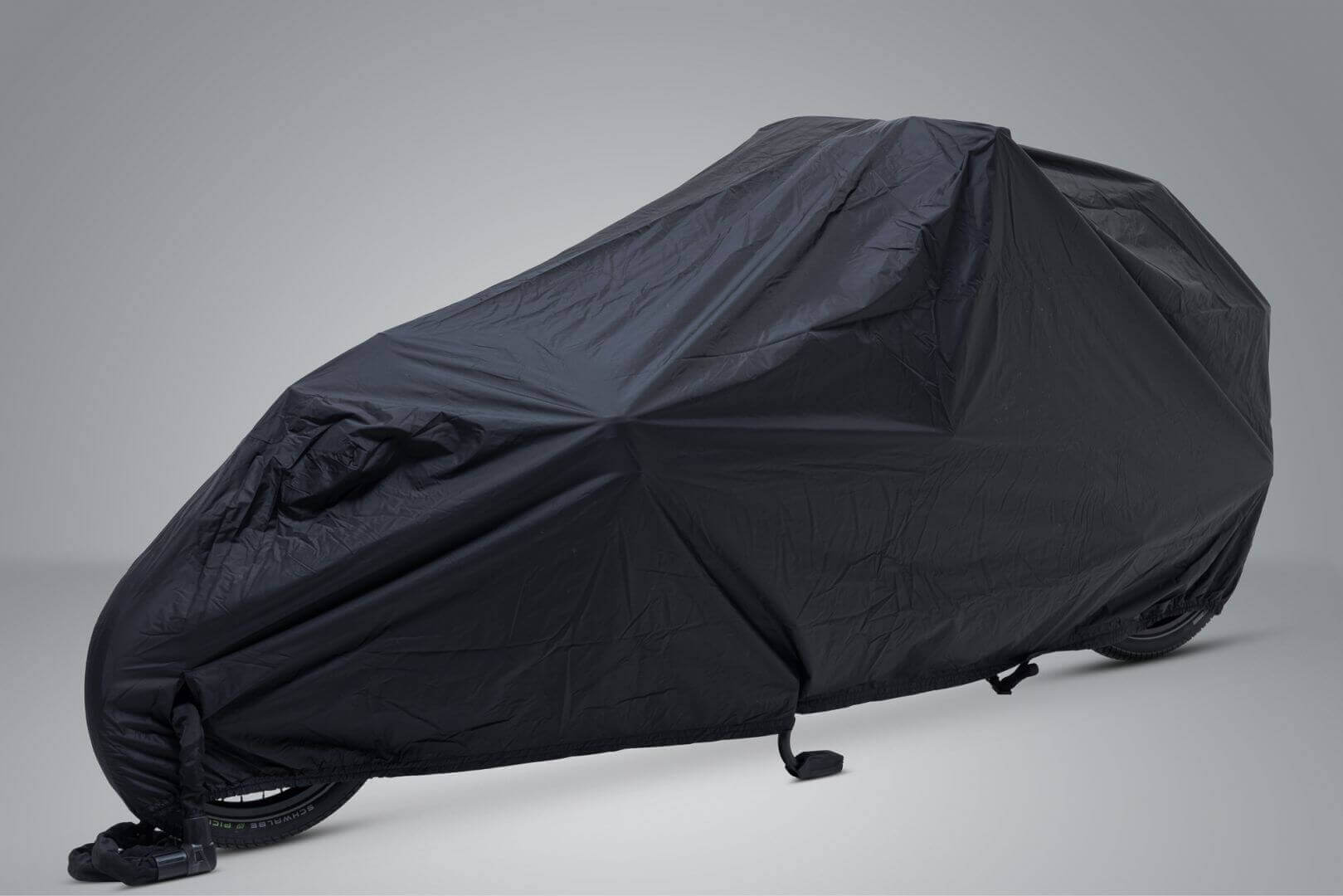 VIA Radgarage – seitliche Ansicht mit wasserdichter Abdeckung für Fahrräder