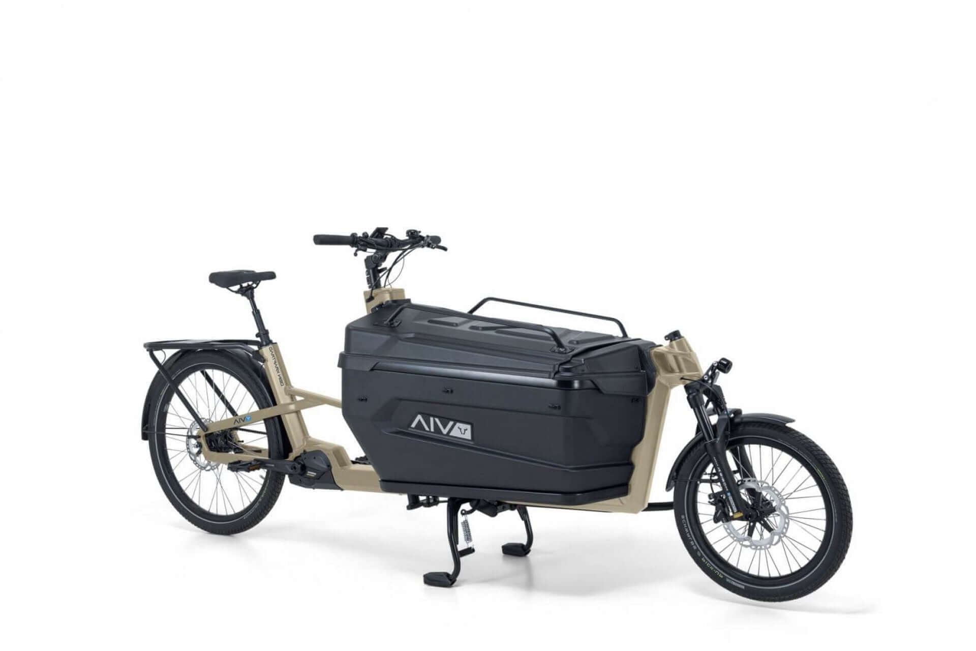 VIA Cargo E-Lastenrad in modernem Design, ideal für Transport und Freizeitaktivitäten.