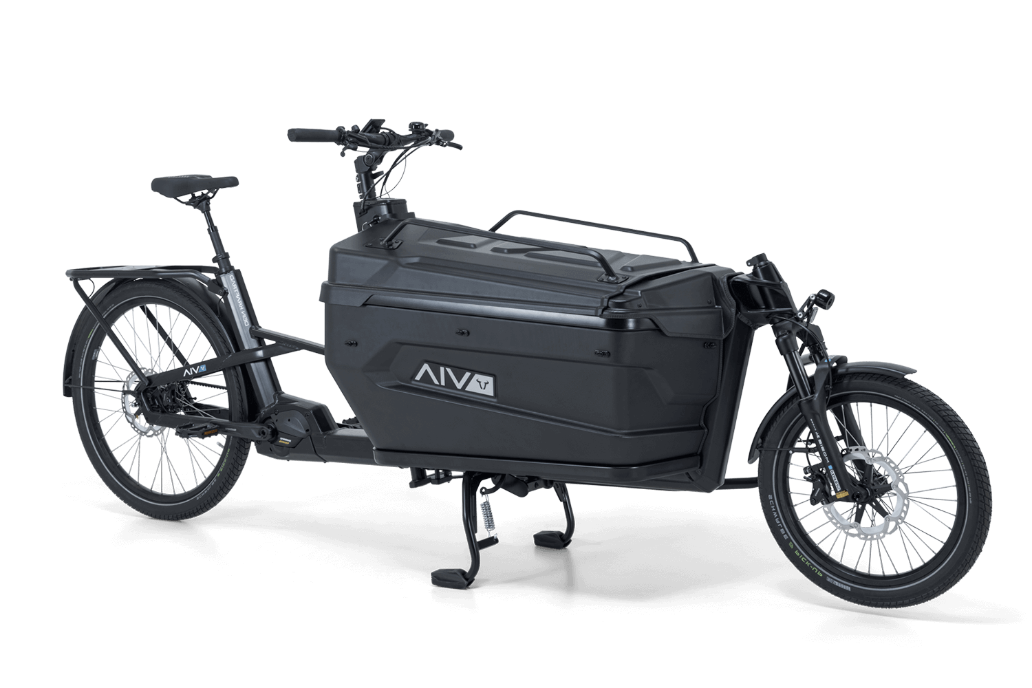 VIA Cargo E-Lastenrad in stilvollem Design für effizienten Transport im Alltag.