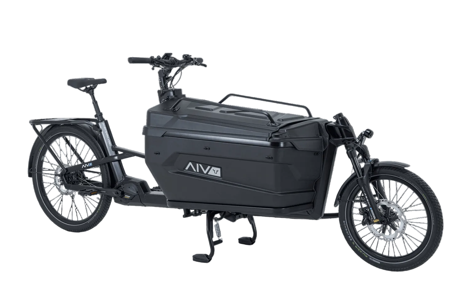 VIA Cargo E-Lastenrad in stilvollem Design für effizienten Transport im Alltag.