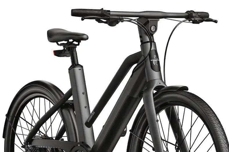 E-Bike Keskin cBike 1V, modernes Design mit schwarzem Rahmen und komfortablem Sattel. Ideal für urbane Fahrten.
