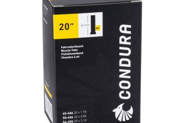Condura 20 Zoll Fahrradschlauch mit 40 mm Schraderventil (AV)