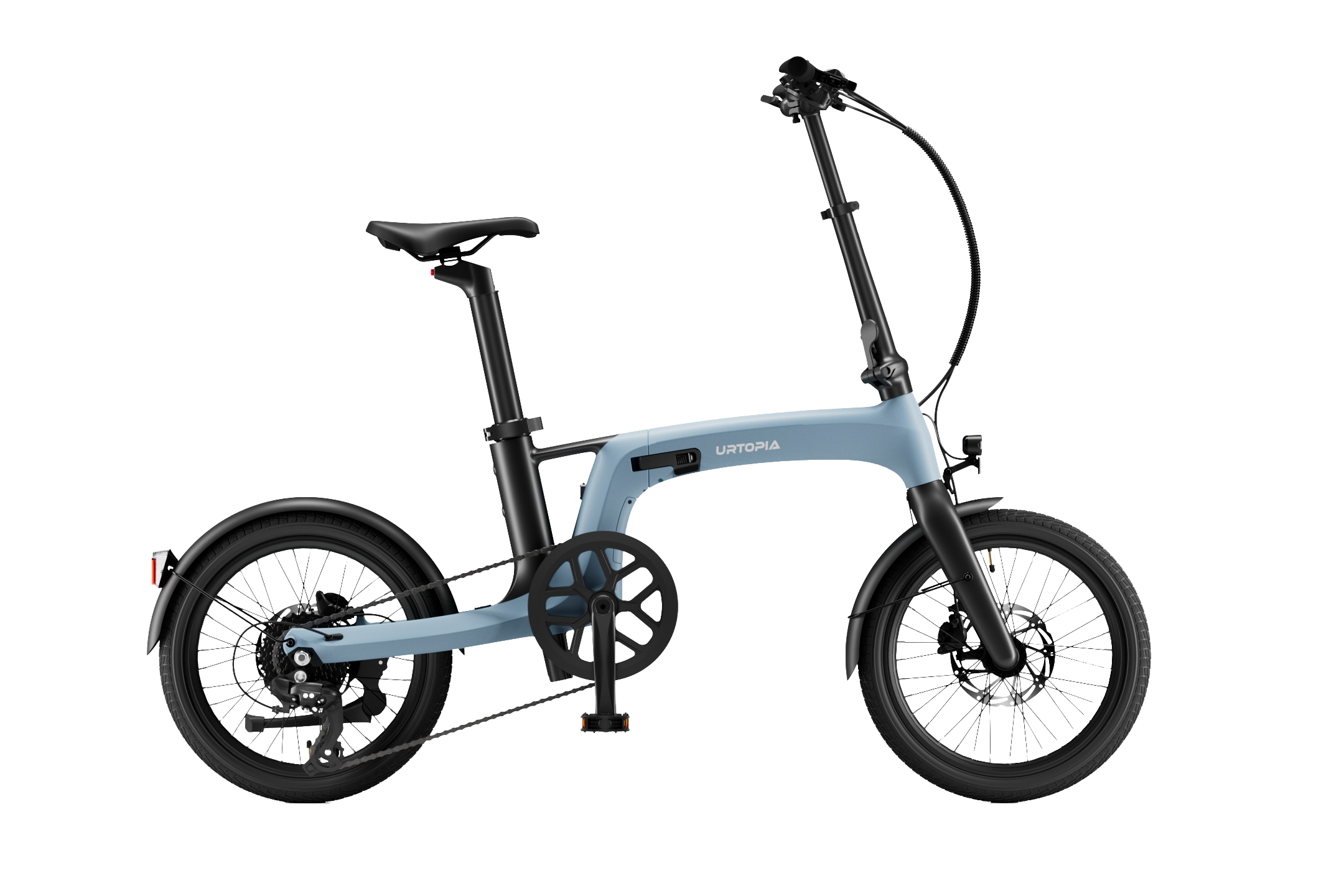 Urtopia Carbon Fold 2 in Blau, Seitenansicht