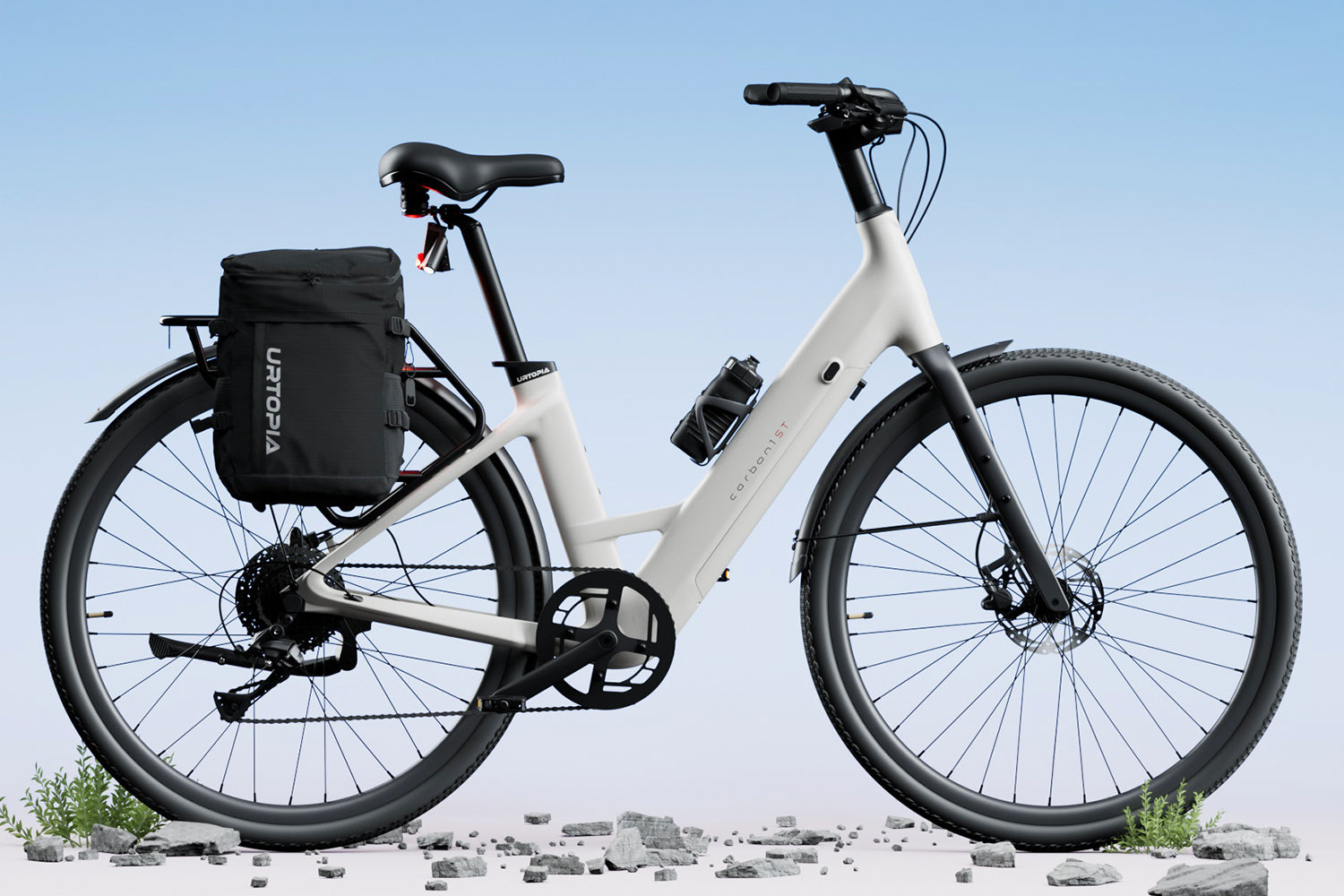 Urtopia Carbon 1 ST in Weiß, Seitenansicht des Carbon-Tiefeinsteigers
