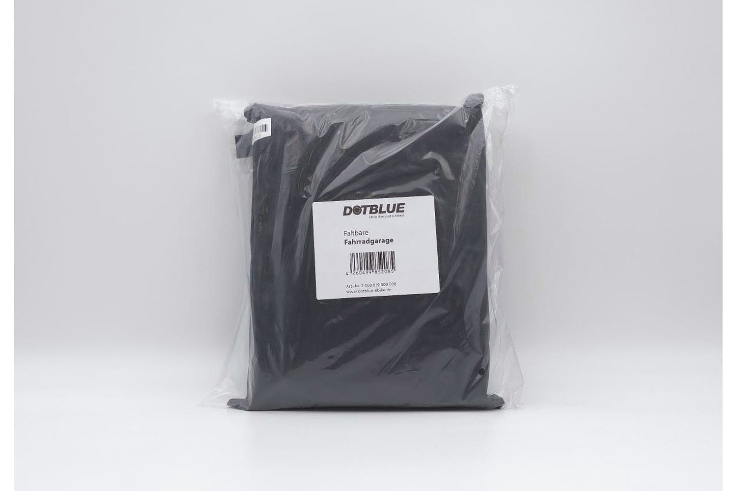 DotBlue Fahrradgarage zusammengefaltet in Verpackung