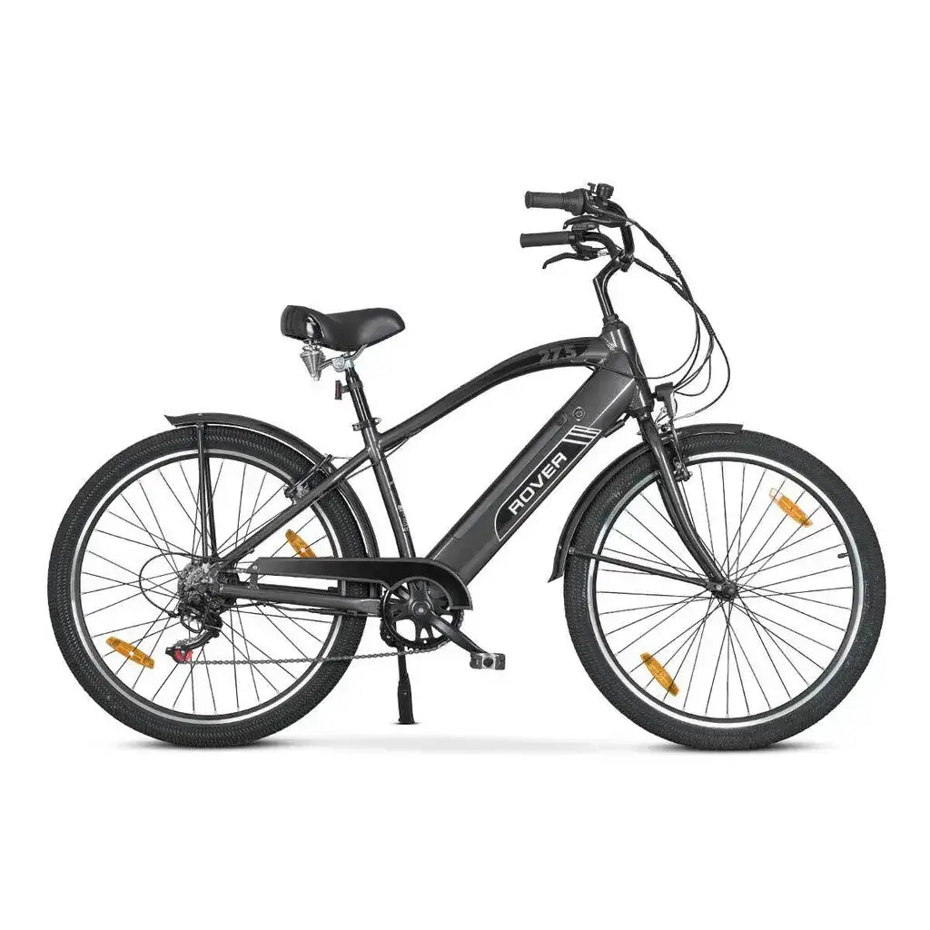 ROVER Cruise E-Bike CMR 700, Seitenansicht mit robustem Rahmen und Elektromotor.