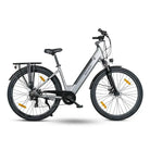 ROVER Trekking E-Bike TLR 709 in Silber mit elegantem Design und robustem Rahmen.