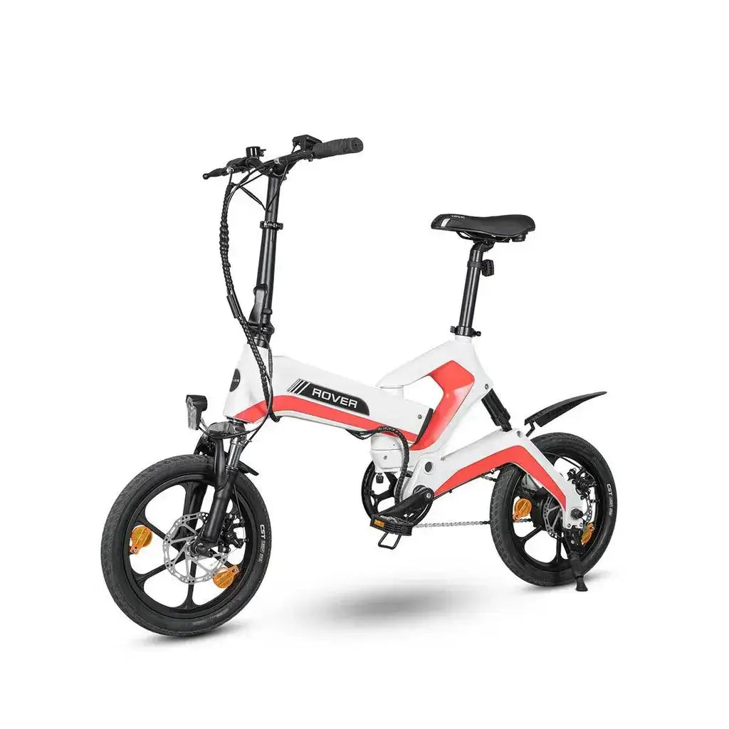 ROVER Fold E-Bike FFR 701 mit 16 Zoll Breitreifen und leichtem Magnesiumrahmen für flexible Mobilität im Stadtverkehr.