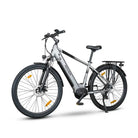 ROVER Trekking E-Bike TMM 709 in Silber mit kraftvollem Bafang Mittelmotor, ideal für Sport und Komfort bei Touren und Steigungen.