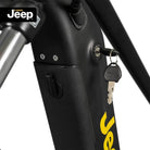 Nahaufnahme des Motors des Jeep Mountain E-Bike MHM 7000 für leistungsstarke Unterstützung.