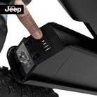 Detailaufnahme der Sattelklemme des Jeep Mountain E-Bike MHM 7010 für einfache Höhenverstellung des Sattels
