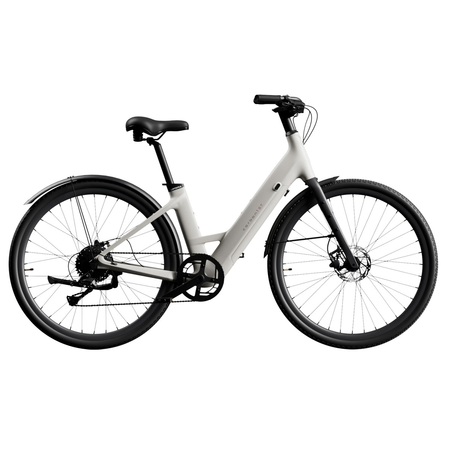 Urtopia Carbon 1 ST in Weiß, Seitenansicht des Carbon-Tiefeinsteigers