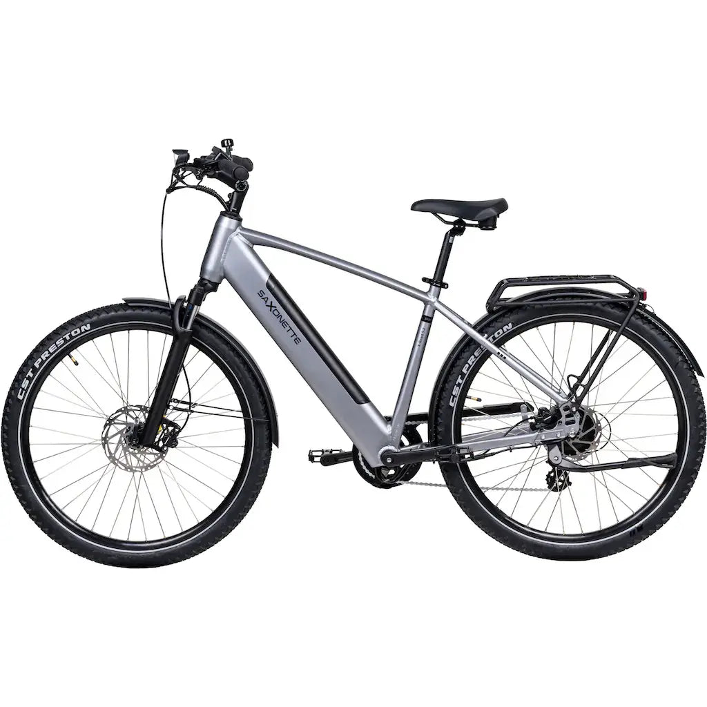 Saxonette X-ROAD 5.2 Trekking E-Bike – Vorderrad mit Federgabel und Scheibenbremse
