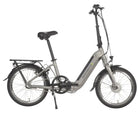 Seitenansicht des Saxonette Compact Comfort Plus 2.0 Falt-E-Bikes mit ausgeklapptem Rahmen