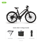 Keskin cBike 1V Alltags-Bundle: City-E-Bike mit hinterem Keskin Gepäckträger, DotBlue Lenkertasche LT200 und AXA Fold Lite 100 Faltschloss