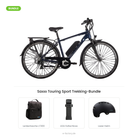 Saxxx Touring Sport Trekking-Bundle: E-Trekkingbike mit DotBlue Lenkertasche LT300, AXA Fold Lite 100 Faltschloss und Lazer Armor 2.0 Helm