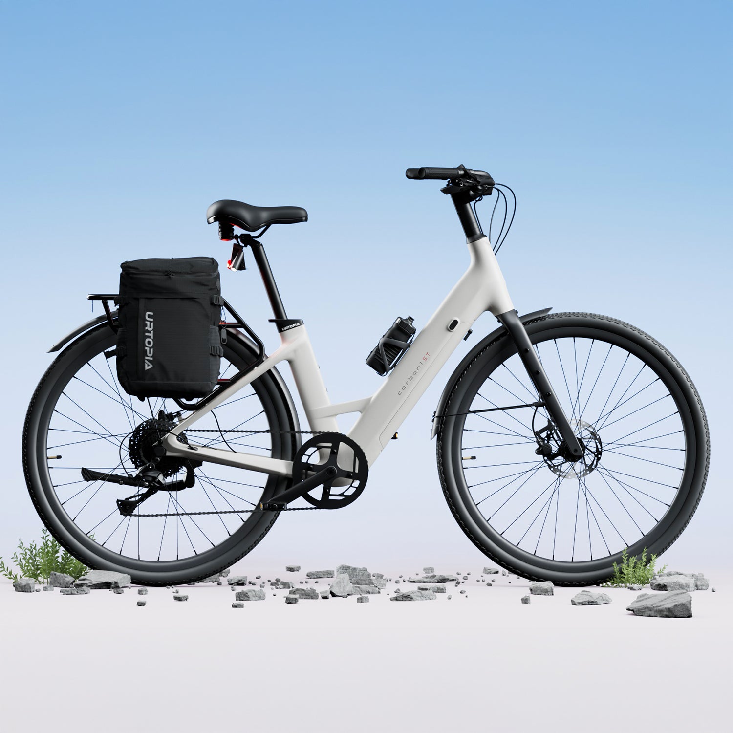 Urtopia Carbon 1 ST in Weiß, Seitenansicht des Carbon-Tiefeinsteigers